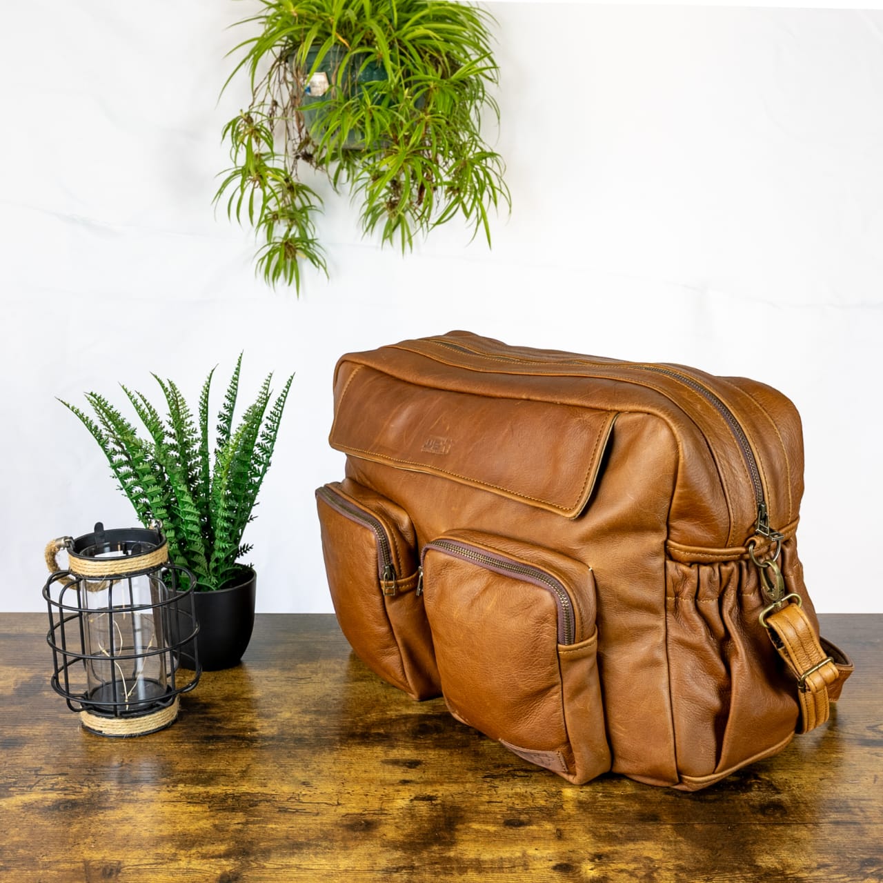 XL Leather Nappy Bag