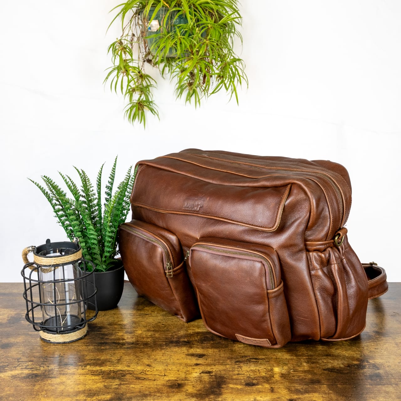 XL Leather Nappy Bag